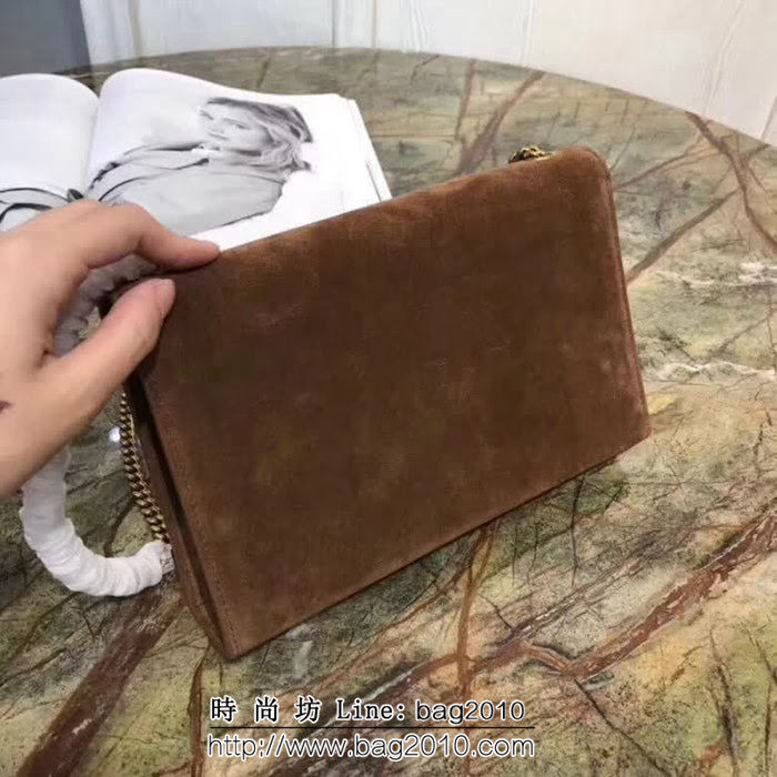 YSL聖羅蘭 2018秋冬新款 專櫃同步 變色鹿絨皮鏈條斜挎包 26829 YAS1452